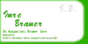 imre bramer business card